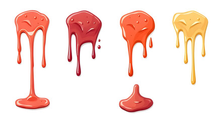 set of dripping paint