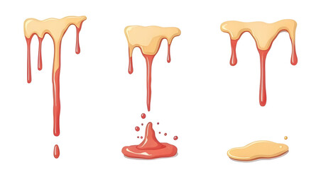 set of dripping paint