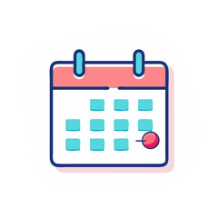 Pinned Calendar Icon Illustration Vector
