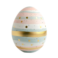 Beautiful Painted Easter Egg PNG Isolated on Transparent Background for Decoration