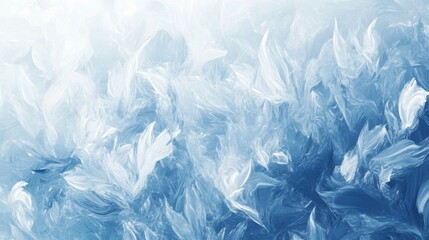 Obraz premium Creating frosty geometric designs in abstract winter patterns digital art winter wonderland aerial view frosty geometric aesthetics