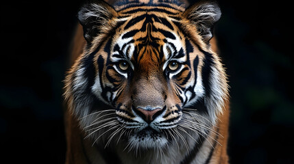 Fototapeta premium Close-up of a tiger's face.