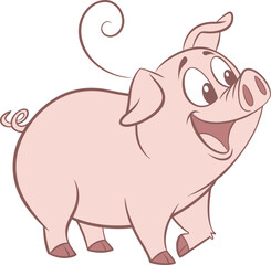 pink pig cartoon
