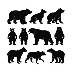 Bear Silhouettes Set
