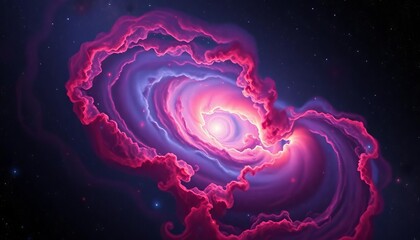 Cosmic swirls of nebulae and distant stars, abstract space background,  digital art,  wallpaper