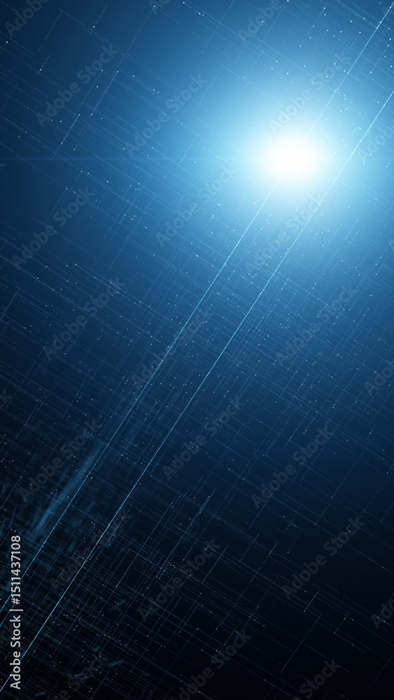 Sticker digital technology network lines with light vertical background illustration.