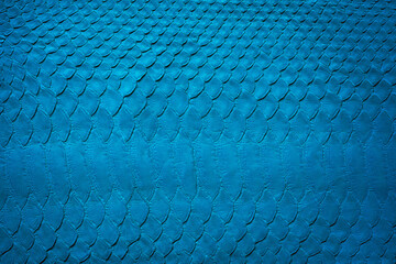 blue snake skin texture, colored python leather as background
