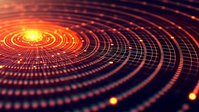 Abstract Digital Artwork: Glowing Network