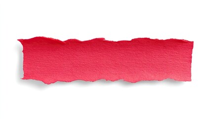 Ripped red paper isolated on white background