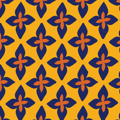 Seamless vector floral pattern with vintage ornamental design for fabric and textile decoration