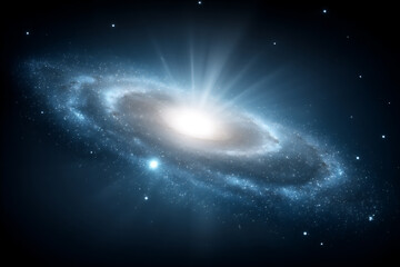 Fototapeta premium a swirling vortex of light forming a heart shape in the cosmos.