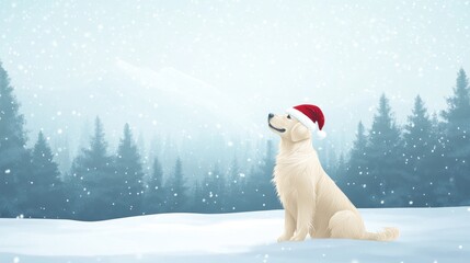 Golden Retriever Christmas Wonderland: A Snowy Day Dream
