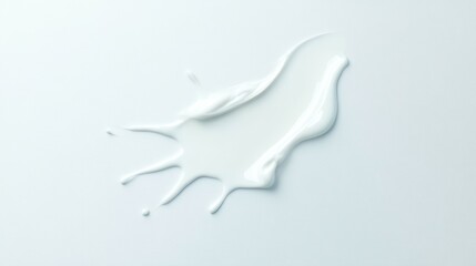 Abstract White Cream Swirl on Light Background