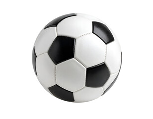 Fototapeta premium Classic Soccer Ball: A classic black and white soccer ball, ready for the big game. The perfect image for sports enthusiasts and fans.