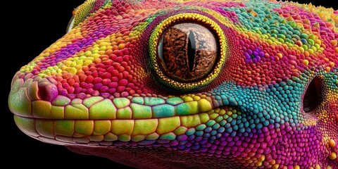Fototapeta premium chameleon on a branch