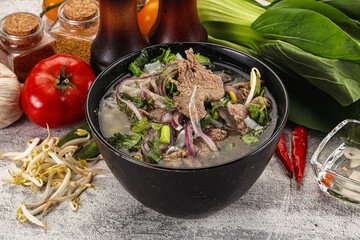 Vietnamese cuisine - Pho Bo soup with beef