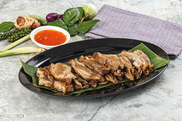 Asian cuisine Baked duck breast