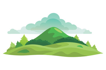 Obraz premium Foggy hill