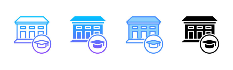 Dormitory Multi Style Icon Set