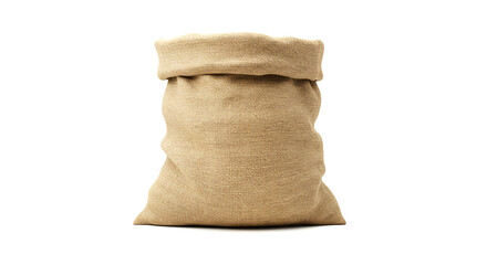 Single-Drawstring Burlap Sack Isolated