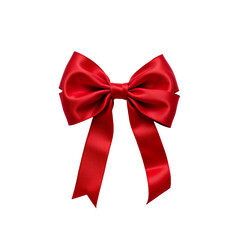 Elegant Red Satin Bow for Gift Wrapping and Decoration, Perfect for Holidays, Celebrations, and Special Events