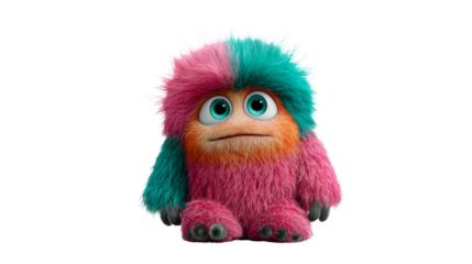 Emotionally expressive blue character contemplating life in a digital animation studio setting 3d render