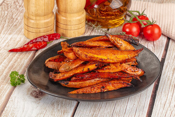 Homemade cuisine - baked sweet batat