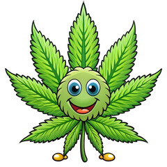 vector illustration of a green leaf