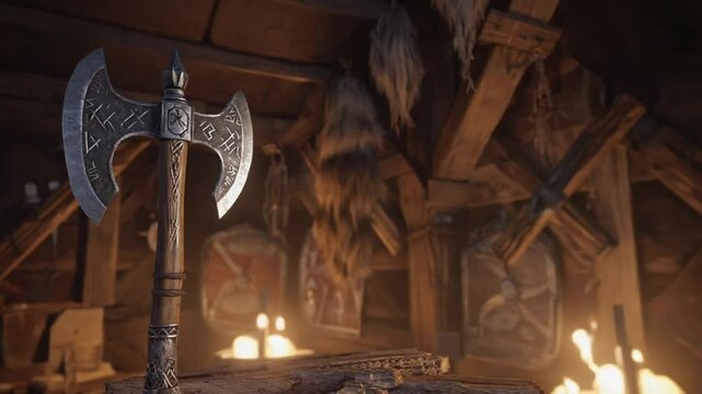 Ancient Norse Double-Bit Axe A Glimpse into Viking History and Weaponry