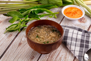 Hot Asian crab meat soup