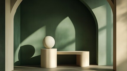 Modern minimalist archway display