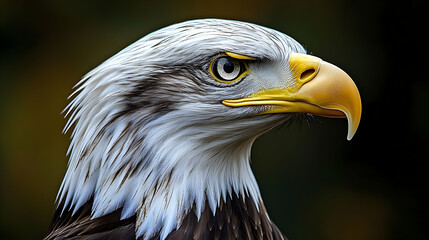Obraz premium Close-up portrait of an eagle's head.