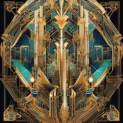 Art Deco Inspired Character Design Rendered in PET Scan Aesthetic