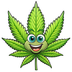 vector illustration of a green leaf