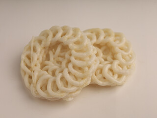 Crunchy crackers on white background