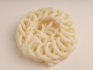 Crunchy crackers on white background