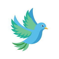 Obraz premium Flat and Minimal dove of peace icon vector illustration isolated on white background 