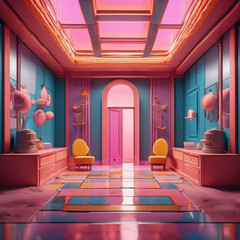 Create a Surreal Symmetrical Dream Room in Anamorphic Cinema Style