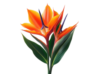A beautiful orange flower with blue tips
