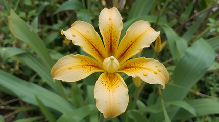 Obraz premium Chasmanthe floribunda pertenece a la familia de Iridaceae.