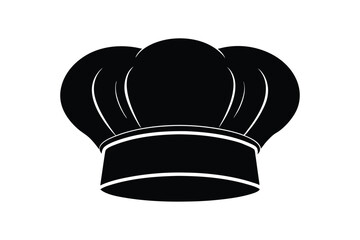 silhouette chef hat kitchen icon vector illustration on white background