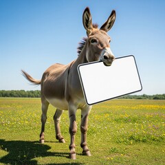 donkey in a field