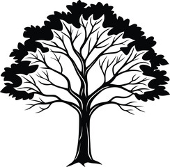 Obraz premium tree silhouette vector