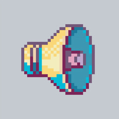speaker vibrant color in pixel art style with isolated background
