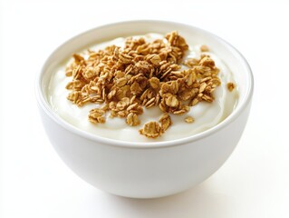 Bowl of yogurt with granola healthy breakfast food concept