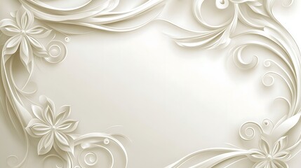 Elegant floral design, light beige background