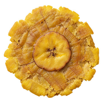 Crispy plantain tostones recipe image for latin american cuisine and caribbean food lovers delight on transparent background