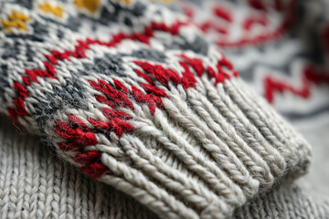 Close up, a traditional icelandic sweater