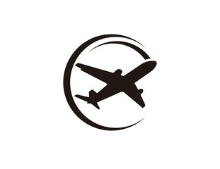 Airplane sign icon. Travel trip symbol. Flat icons. Buttons with icons.	
