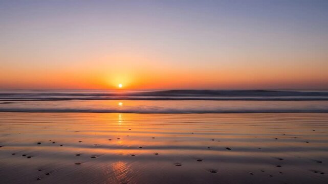 Sunset beachscape golden hour